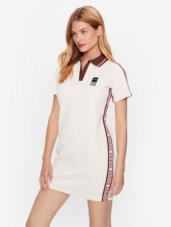 Guess Guess Ежедневна рокля V3YK02 KBSK0 Екрю Regular Fit