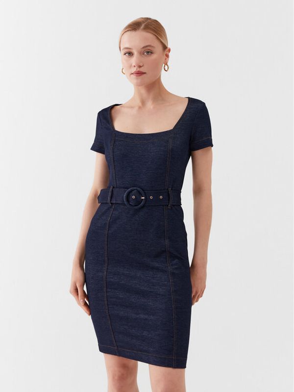 Guess Guess Ежедневна рокля W3YK70 KBU70 Тъмносин Bodycon Fit