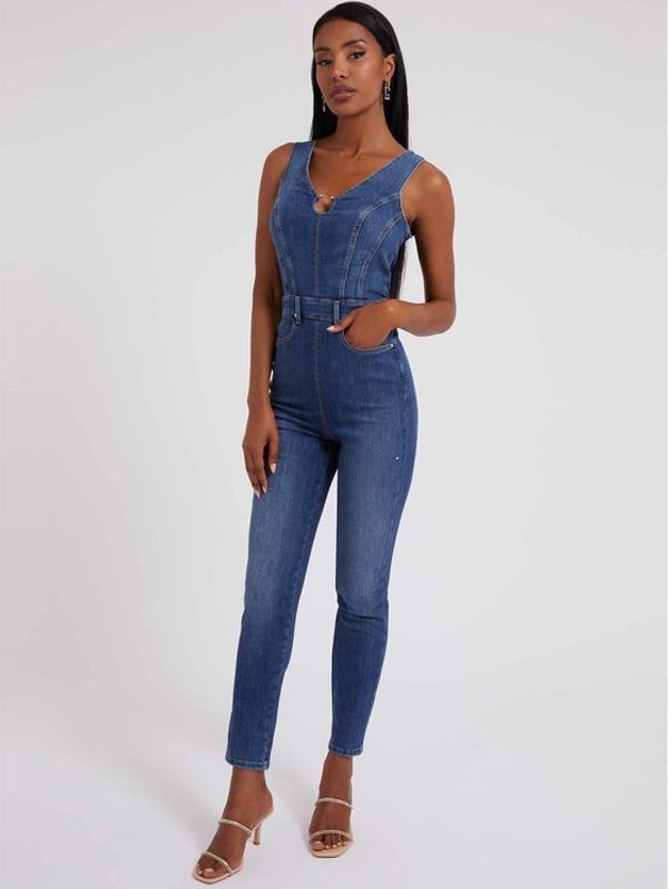 Guess Guess Гащеризон Ester W3GD38 D4K95 Тъмносин Slim Fit