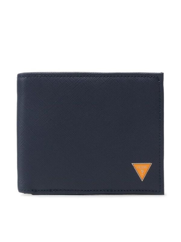 Guess Guess Голям мъжки портфейл Certosa Saffiano Smart II Slg SMECS2 LEA20 Тъмносин