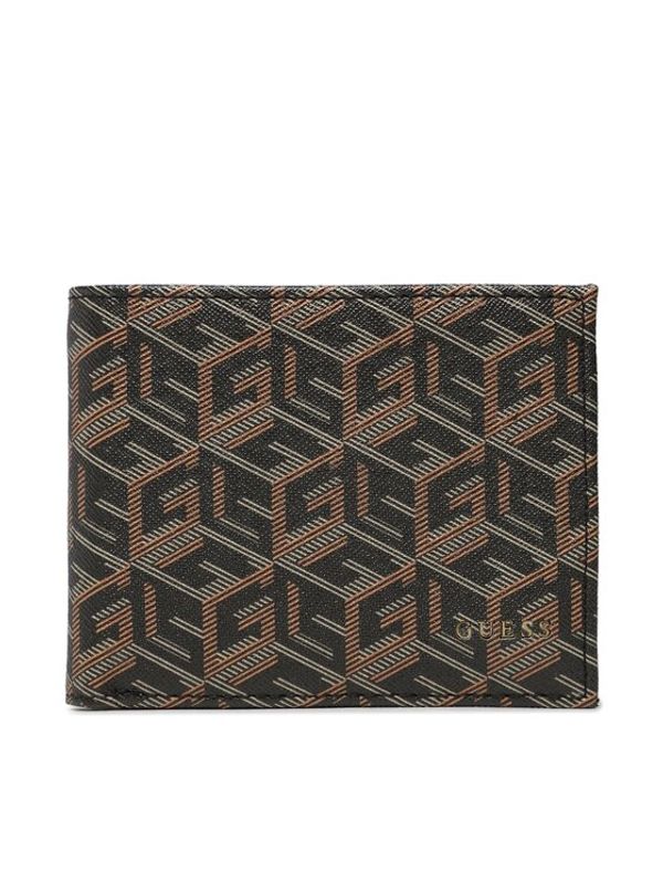 Guess Guess Голям мъжки портфейл Ederlo Slg SMERLO LEA20 Черен