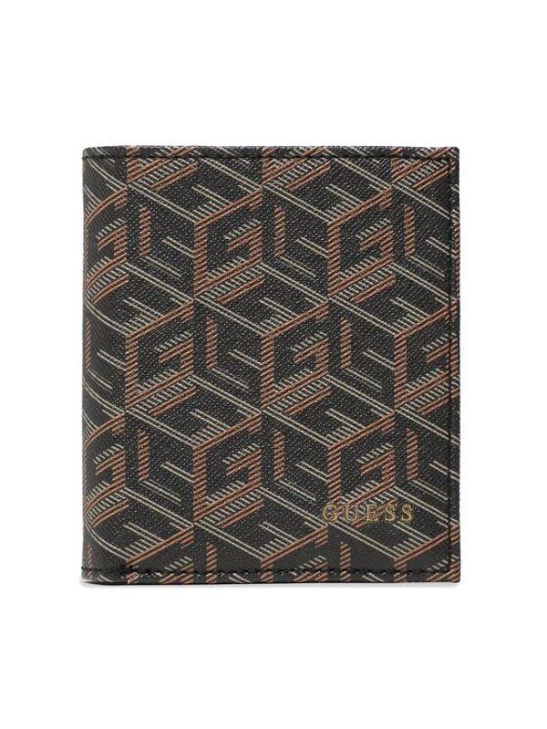 Guess Guess Голям мъжки портфейл Ederlo Slg SMERLO LEA22 Черен