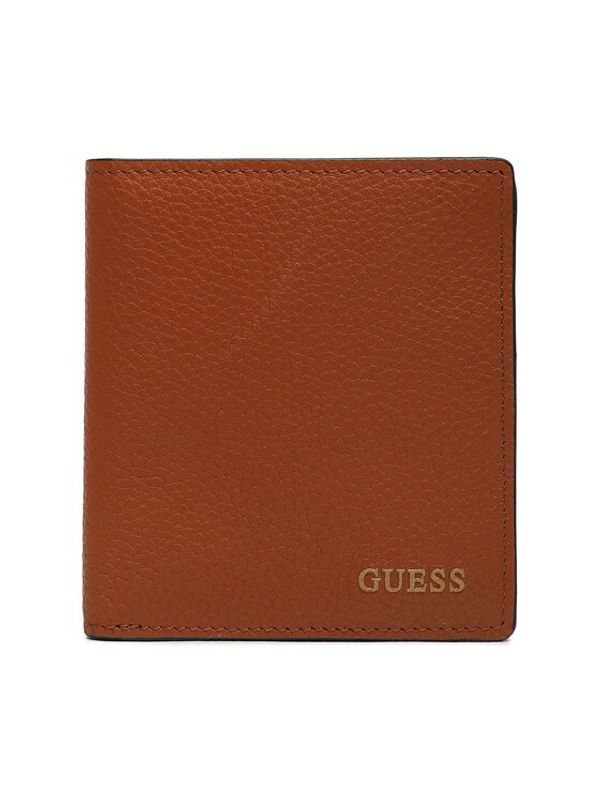 Guess Guess Голям мъжки портфейл Riviera Slg SMRIVI LEA22 Кафяв