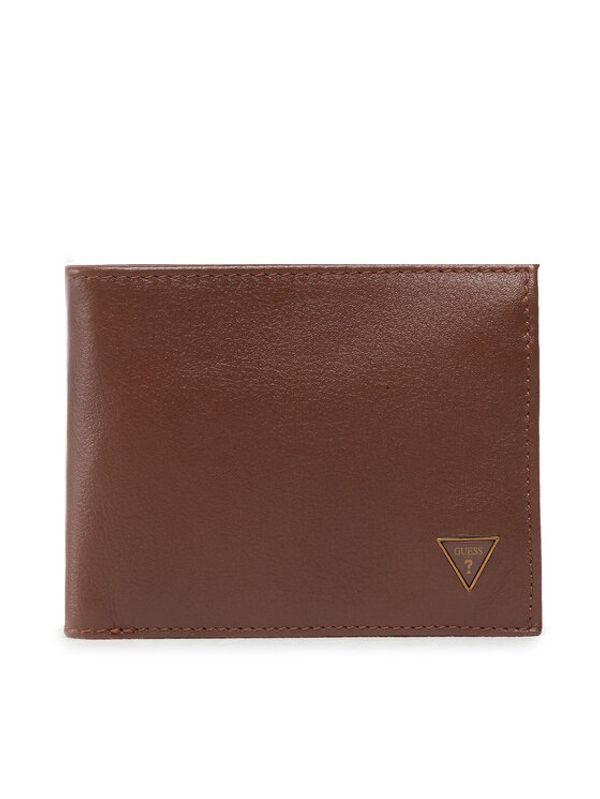 Guess Guess Голям мъжки портфейл Scala Slg SMSCLA LEA20 Кафяв
