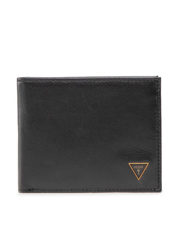 Guess Guess Голям мъжки портфейл Scala Slg SMSCLA LEA24 Черен