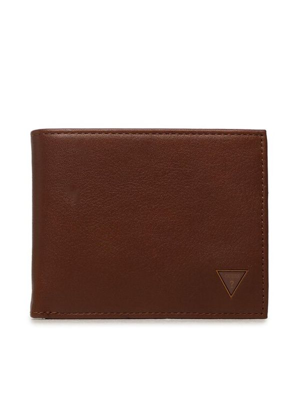 Guess Guess Голям мъжки портфейл Scala Slg SMSCLA LEA24 Кафяв