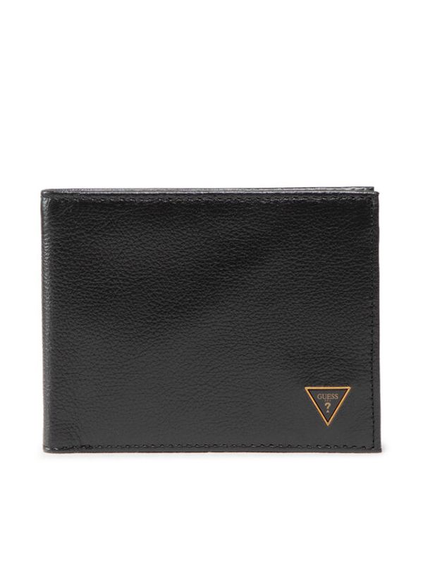 Guess Guess Голям мъжки портфейл Scala Slg SMSCLA LEA27 Черен