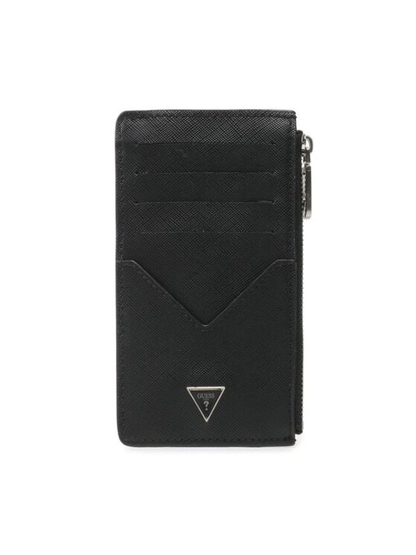 Guess Guess Калъф за кредитни карти Certosa Saffiano Smart Slg SMECRS LEA81 Черен