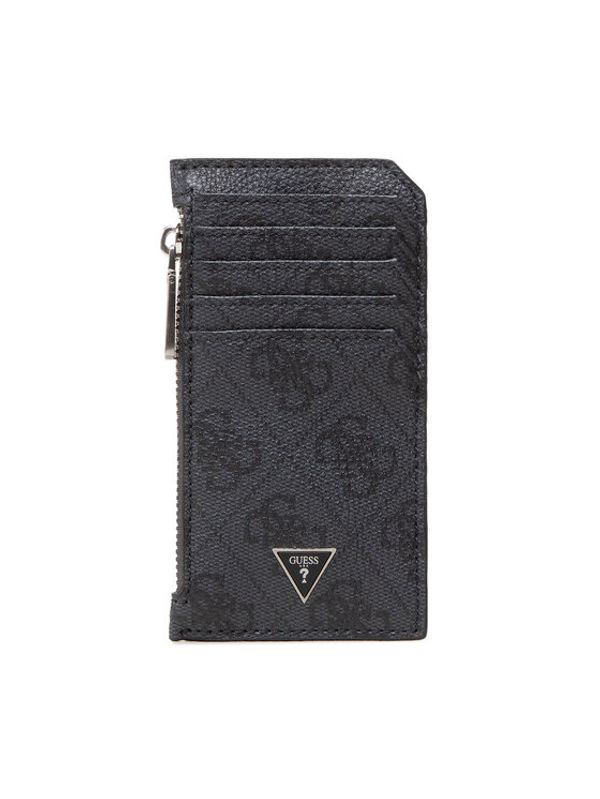 Guess Guess Калъф за кредитни карти Vezzola Smart C.C. W Zipper SMEVZL LEA76 Черен