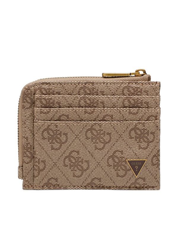 Guess Guess Калъф за кредитни карти Vezzola Smart Mltple Cc W Zip SMEVZL LEA75 Кафяв