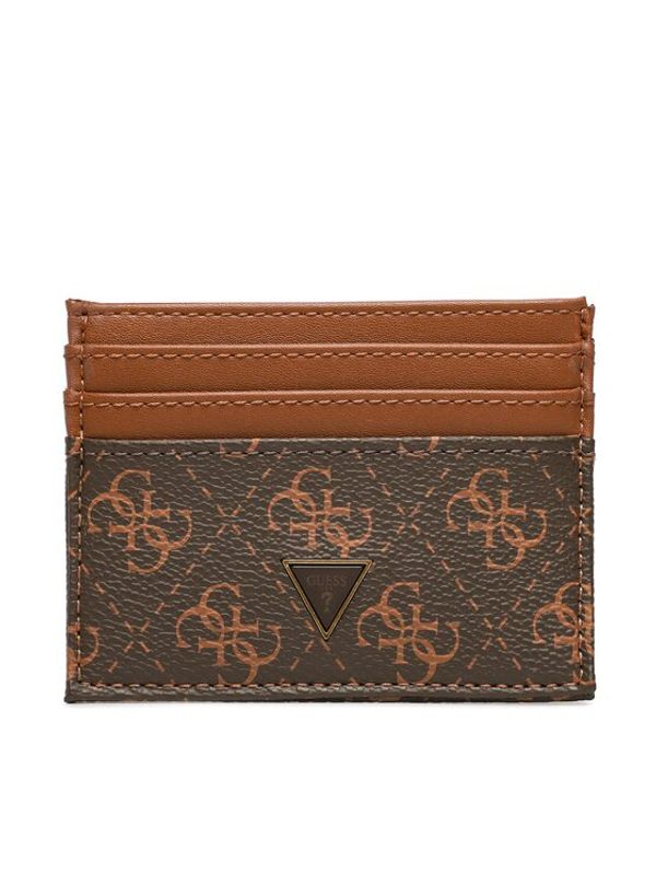 Guess Guess Калъф за кредитни карти Vezzola Smart Slg SMEVZL LEA25 Кафяв