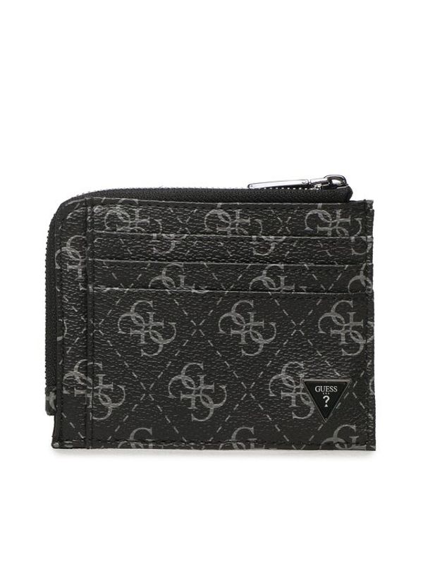 Guess Guess Калъф за кредитни карти Vezzola Smart Slg SMEVZL LEA75 Черен
