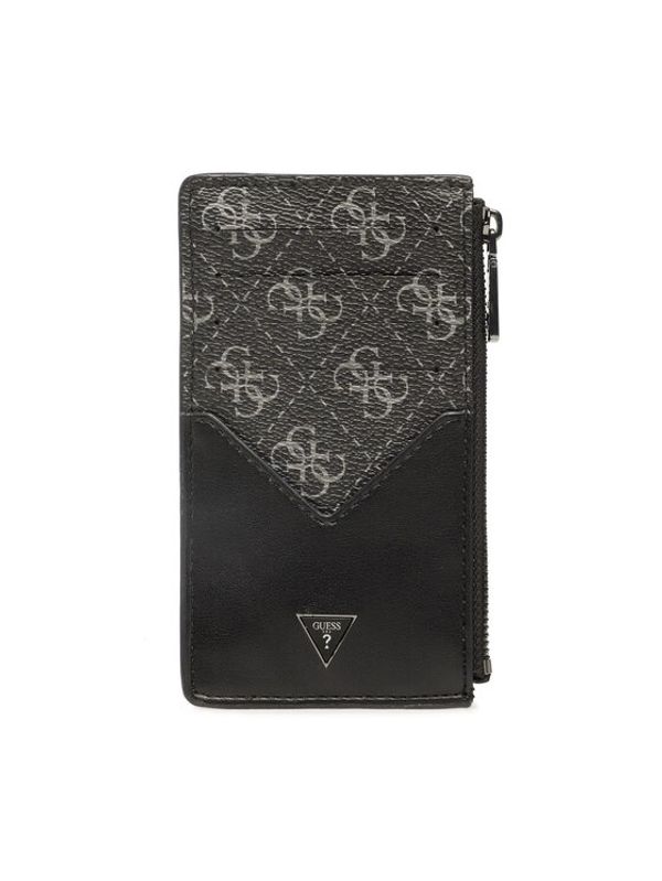 Guess Guess Калъф за кредитни карти Vezzola Smart Slg SMEVZL LEA81 Черен