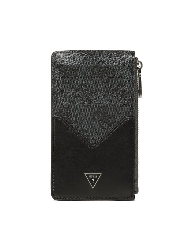 Guess Guess Калъф за кредитни карти Vezzola Smart Slg SMEVZL LEA81 Черен