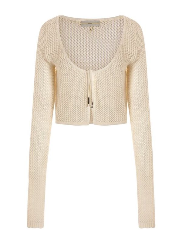 Guess Guess Кардиган Crochet W3GR25 Z36Q1 Екрю Regular Fit