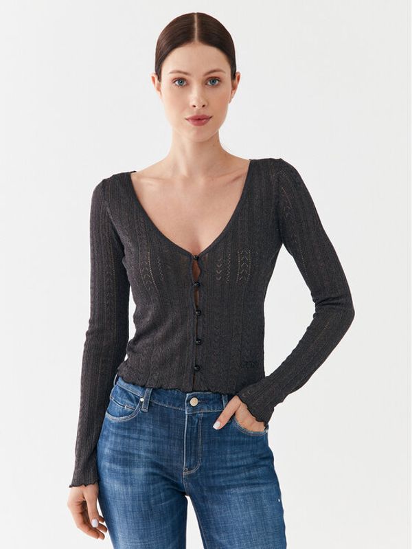 Guess Guess Кардиган W3YR11 Z36L0 Черен Slim Fit