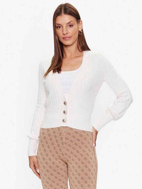 Guess Guess Кардиган W3YR23 Z37J2 Бял Slim Fit