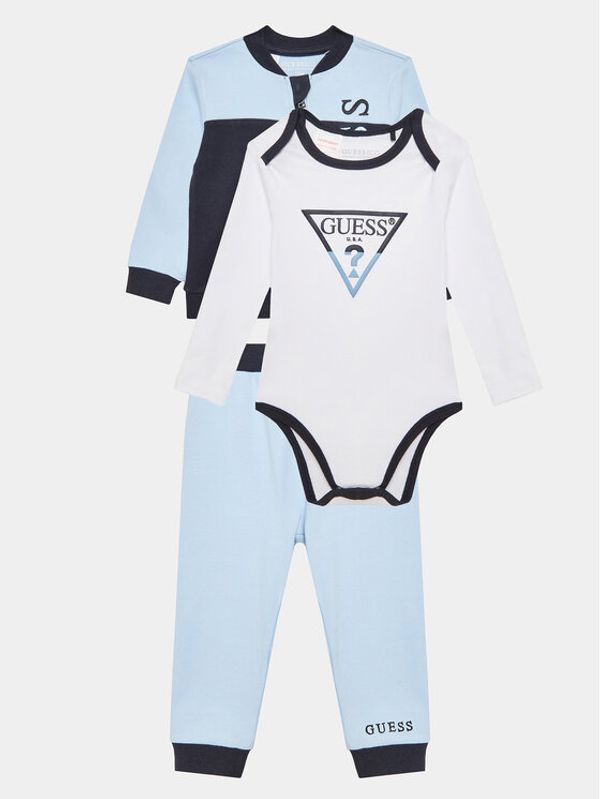 Guess Guess Кмплект суитшърт, боди и спортни панталони H3YW10 KA6W4 Син Regular Fit