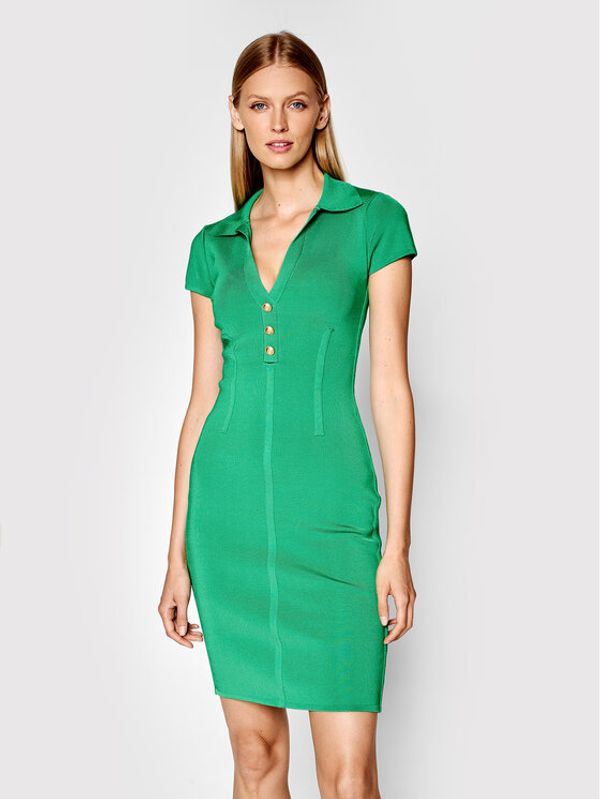 Guess Guess Коктейлна рокля W2YK10 Z2XY0 Зелен Slim Fit