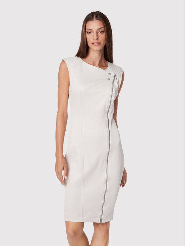 Guess Guess Коктейлна рокля W2YK21 KB7K2 Бежов Slim Fit