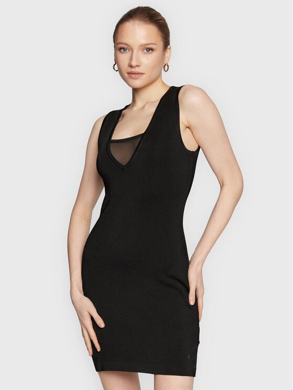 Guess Guess Коктейлна рокля W3RK42 Z30K0 Черен Slim Fit