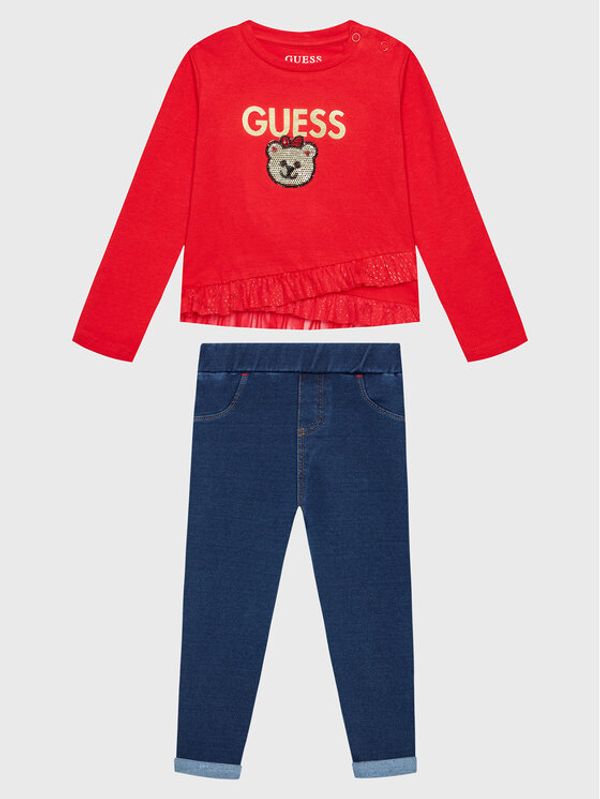 Guess Guess Комплект блуза и панталон A2BG08 J1300 Цветен Regular Fit
