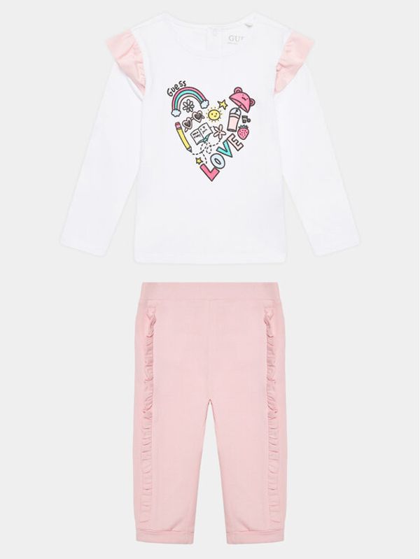 Guess Guess Комплект блуза и панталон A3YG01 J1311 Бял Regular Fit