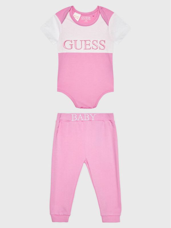 Guess Guess Комплект боди и панталон H2RW03 J1311 Розов Regular Fit