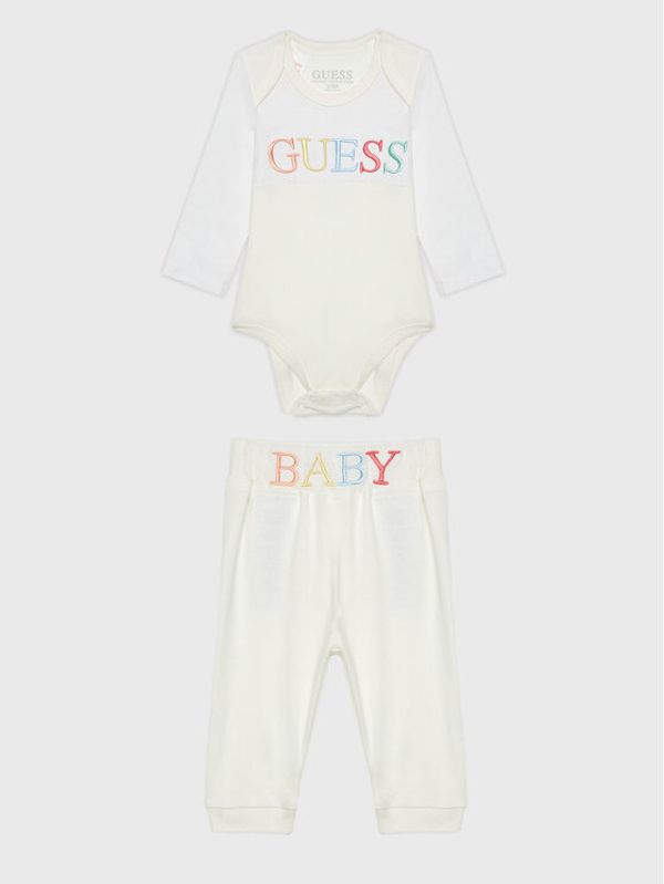 Guess Guess Комплект боди и панталон H2YW06 J1313 Бял Regular Fit