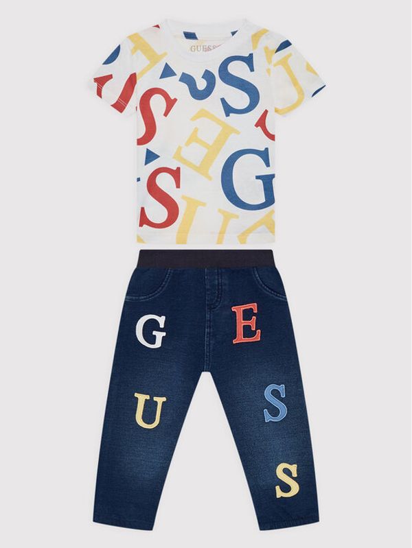 Guess Guess Комплект от тишърт и панталони H2YI02 K5M20 Тъмносин Regular Fit