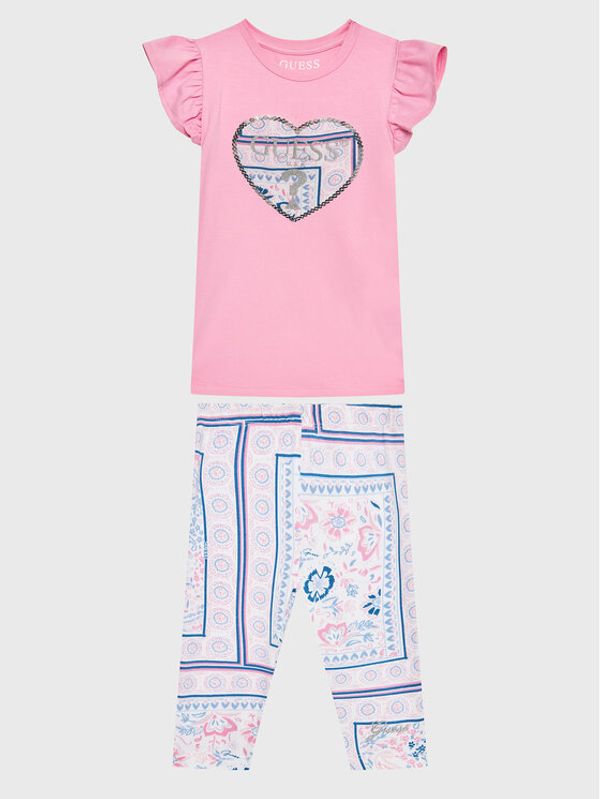 Guess Guess Комплект от тишърт и панталони K3GG00 K6YW3 Цветен Regular Fit