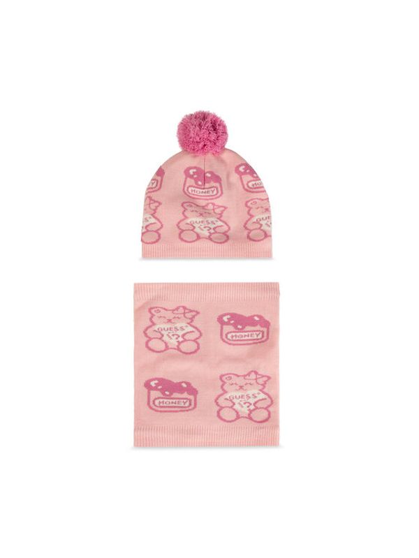 Guess Guess Комплект шапка и шал тип комин H1BZ00 Z2XC0 Розов