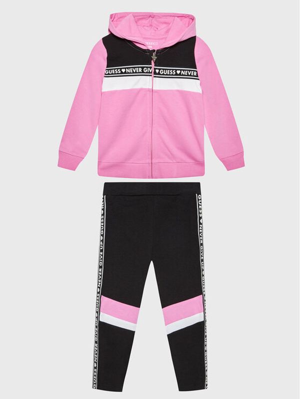 Guess Guess Комплект суитшърт и клин A3RG00 KA6V3 Розов Regular Fit