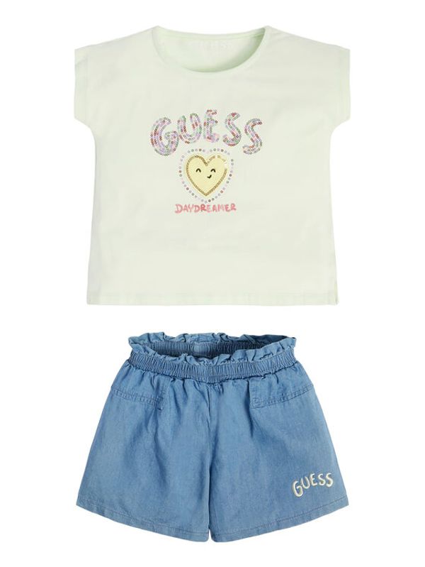 Guess Guess Комплект тишърт и дънкови къси панталони K3GG03 K6YW0 Цветен Regular Fit
