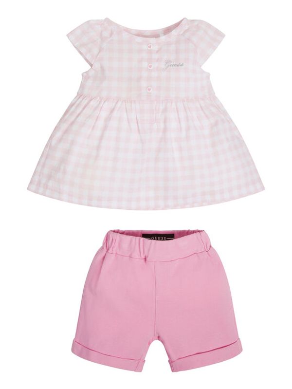 Guess Guess Комплект тишърт и панталонки A3GG12 WFBB0 Розов Regular Fit