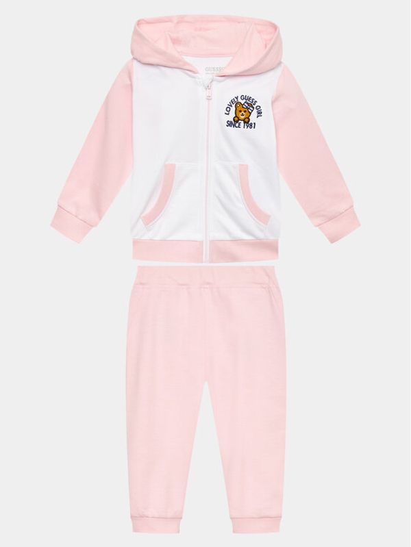 Guess Guess Комплект тишърт и панталонки A3YG18 KAN00 Бял Regular Fit