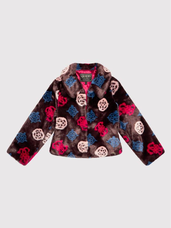 Guess Guess Кожено палто J1BL11 WE9N0 Кафяв Regular Fit