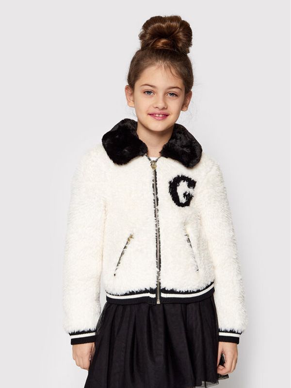 Guess Guess Кожено палто J1BL12 WE9F0 Бял Regular Fit