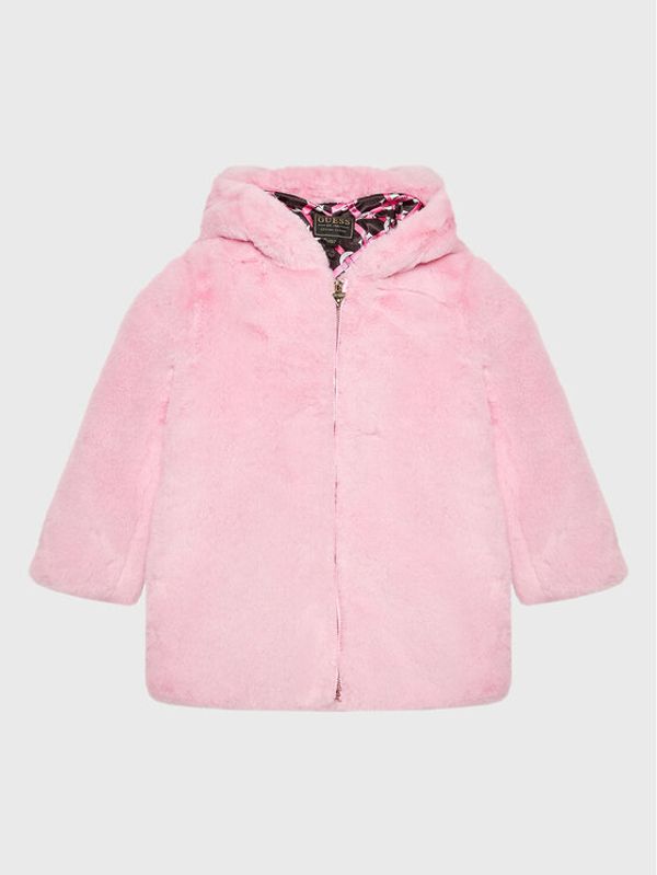 Guess Guess Кожено палто K2BL02 WCFX0 Розов Regular Fit