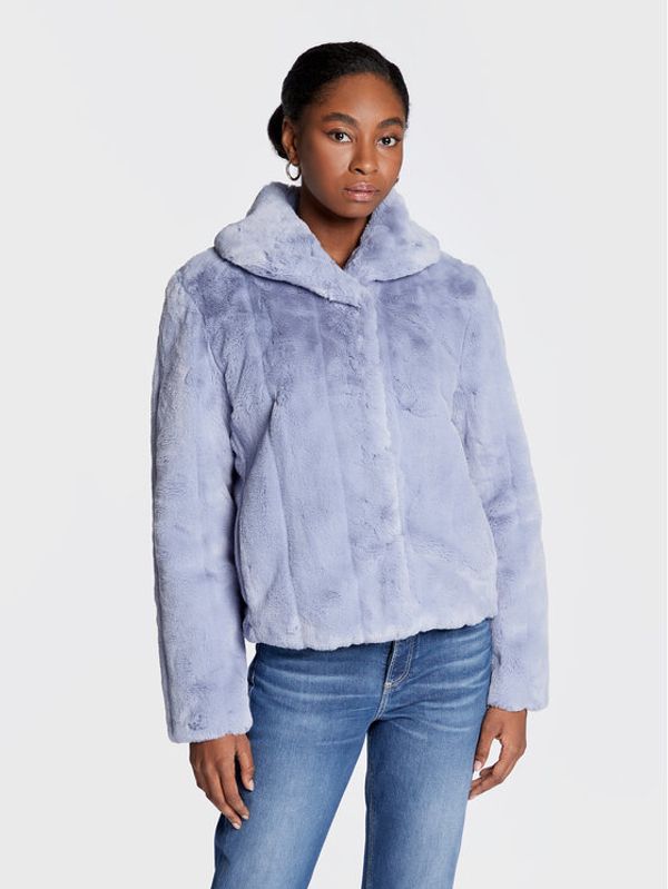 Guess Guess Кожено палто New Sophy W0BL0N WDCH0 Син Regular Fit