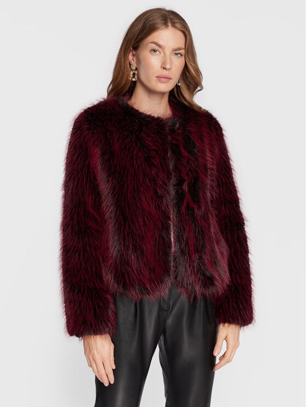 Guess Guess Кожено палто W2BL87 WF280 Бордо Regular Fit