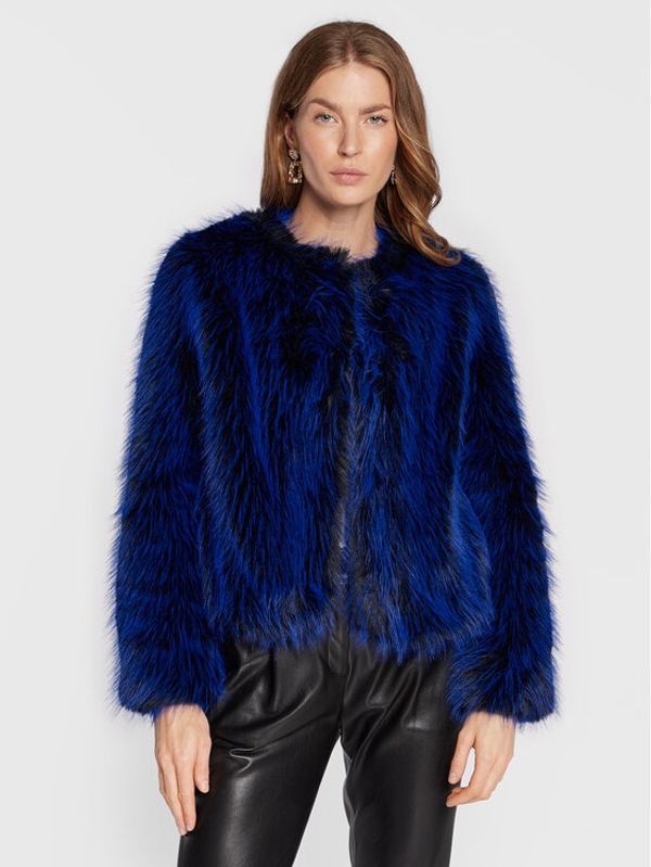 Guess Guess Кожено палто W2BL87 WF280 Син Regular Fit