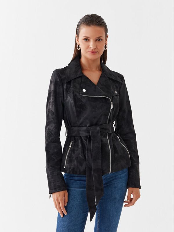 Guess Guess Кожено яке W3YL33 WFIV0 Черен Regular Fit