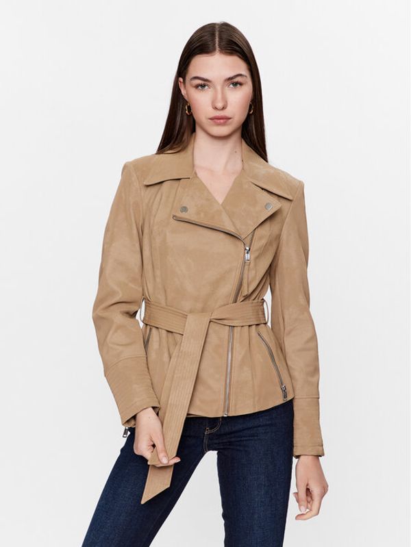 Guess Guess Кожено яке W3YL33 WFIV0 Кафяв Regular Fit