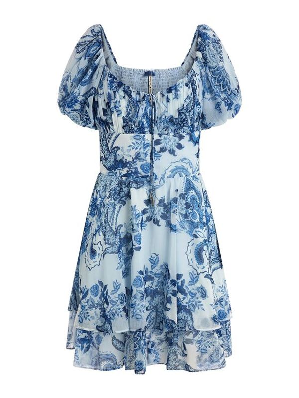 Guess Guess Лятна рокля Gilda W3GK29 WDW52 Син Regular Fit