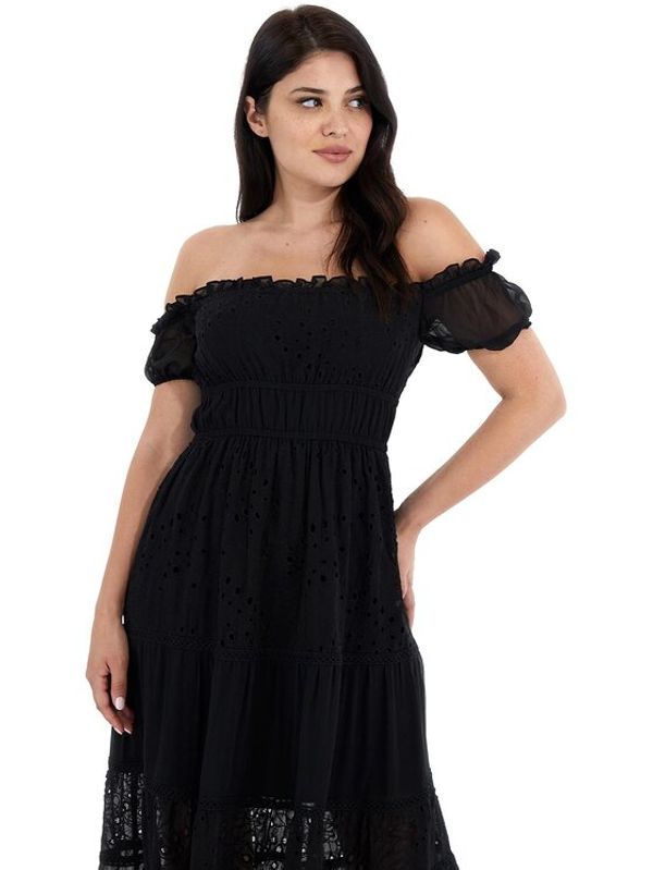 Guess Guess Лятна рокля Zena W3GK51 WFDR2 Черен Regular Fit