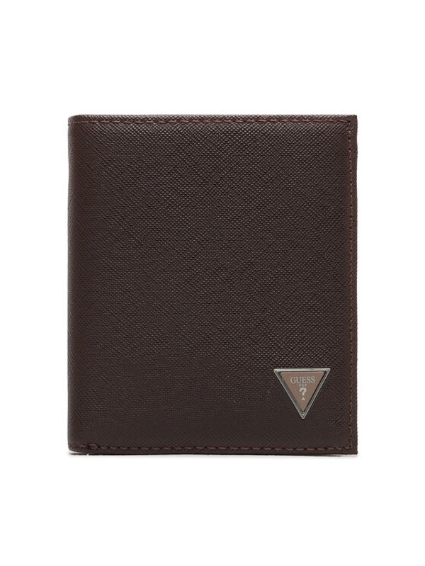 Guess Guess Малък мъжки портфейл Certosa Saffiano Smart II Slg SMECS2 LEA22 Бордо