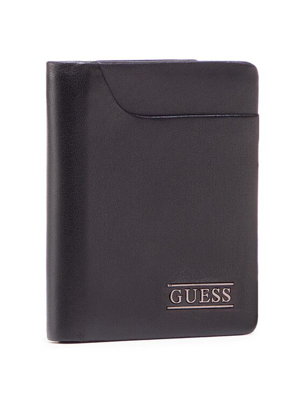 Guess Guess Малък мъжки портфейл New Boston Slg SMNEWB LEA46 Черен