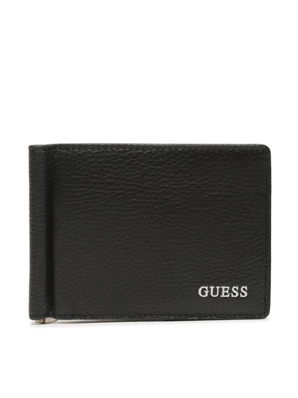 Guess Guess Малък мъжки портфейл Riviera Slg SMRIVI LEA23 Черен