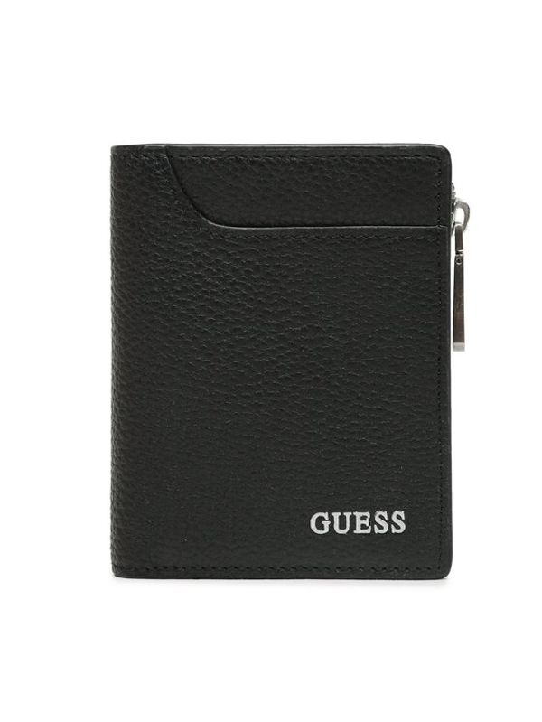 Guess Guess Малък мъжки портфейл Riviera (SLG) SMRIVI LEA68 Черен